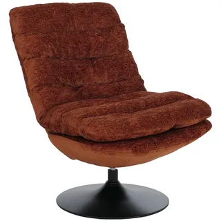 Mendler Relaxsessel HWC-Q29 Chenille 72 x 91 x 72 cm Orange drehbar