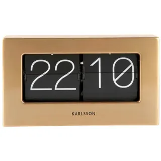 Karlsson Wanduhr , Schwarz, Goldfarben , Metall , 20.5x11.5x7 cm , Dekoration, Uhren, Wanduhren
