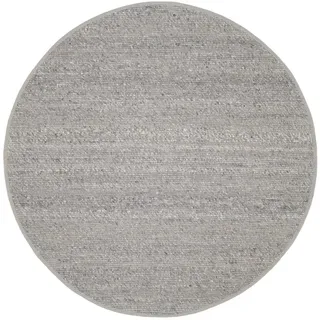 Linea Natura Handwebteppich , Grau , Textil , meliert , rund , 150 cm , für Fußbodenheizung geeignet, in verschiedenen Größen erhältlich , Teppiche und Böden, Teppiche, Runde Teppiche