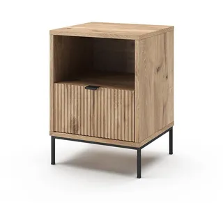 Vicco Nachttisch Eliza Viking Oak 40 x 55 cm mit 1 Schublade , Eichefarben , Holzwerkstoff , Rechteckig , 40x55x38.1 cm , Schlafzimmer, Nachtkästchen