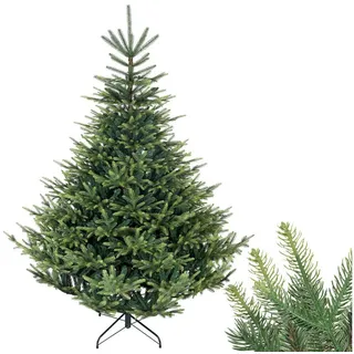 salcar Künstlicher Weihnachtsbaum Naturgetreuer Weihnachtsbaum Künstlich Tannenbaum Spritzguss Nordmanntanne, 210 cm