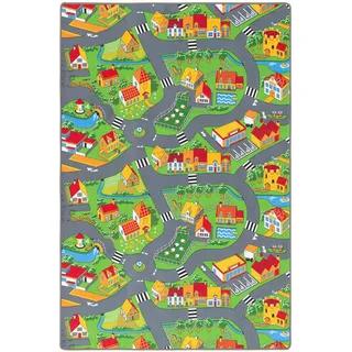 Snapstyle Kinder Spiel Straßenteppich 160 x 240 cm Grün