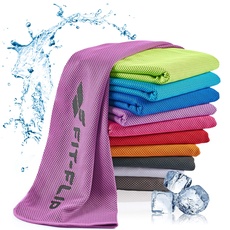 Fit-Flip Kühlendes Handtuch - als cooling towel und mikrofaser Kühltuch - kühlendes Sporthandtuch - Airflip towel für Fitness und Sport - Ice towel Kühlhandtuch (violet, 120x35cm)