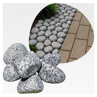 Dekosteine - Graue Kieselsteine - Dalmatiner - Natur Deko Kieselsteine Grau 4-6 cm - Gemischter Flusskies für Vasenfüllung