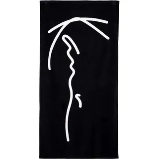 Karl Kani Signature Towel Handtuch Duschtuch (Black/White, one Size)