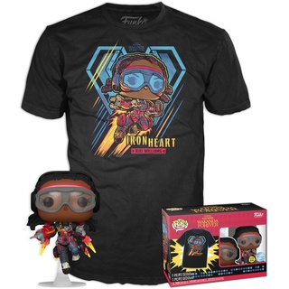 Funko Pop! & Tee: Black Panther Wakanda Forever - Ironheart MK1 - Leuchtet Im Dunkeln - Small - (S) - T-Shirt - Kleidung mit Vinyl-Sammelfigur - Geschenkidee - Spielzeug und Kurzärmeliges Top