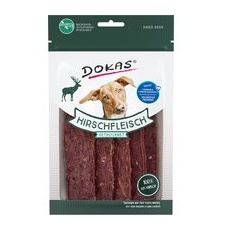 4x60g Carne de cerb uscată Dokas Snackuri pentru câini