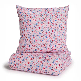 OTTO home Mariby Blümchen Rosa 135 x 200 cm + 2 x 80 x 80 cm