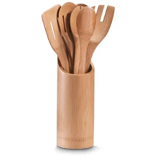 Zeller Küchenutensilienhalter 7-teilig Bambus Ø 9 x 33 cm