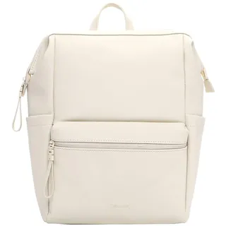 Rucksack TAMARIS "Rucksack TAS Kelda", Damen, Gr. B/H/T: 32cm x 41cm x 12cm, beige (beige 400), Obermaterial: 60% Polyurethan PU. 40% Polyester PES., Rucksäcke Rucksack
