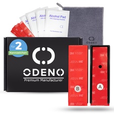 ODENO® Magnet Kennzeichenhalter im Set für 2 Kennzeichen - für jedes Kennzeichen und Auto - rahmenlose Nummernschildhalter für Deutschland und Österreich