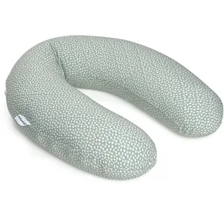 Doomoo Still-& Schwangerschaftskissen Buddy, 180cm inkl. Bezug aus Bio-Baumwolljersey, mit feiner EPS-Mikroperlenfüllung, Oeko-TEX Standard 100, Cloudy Khaki