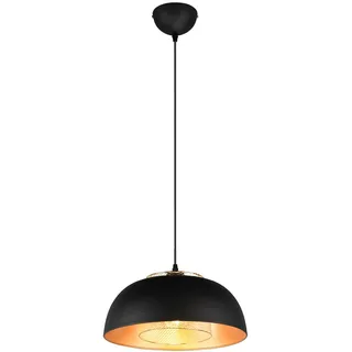 Trio Reality Pendelleuchte Punch 1-flammig Schwarz Matt 35 cm