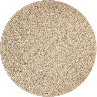 Outdoorteppich Terasse Balkon Indoor Robust Teppich Jute-Look - Creme, Beige