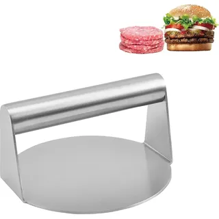 Burgerpresse aus Edelstahl, Runden Fleischpresse, Manuelle Pattypresse, Hamburgerpresse für Leckere Hamburger, Patties, BBQ, Griff aus Edelstahl