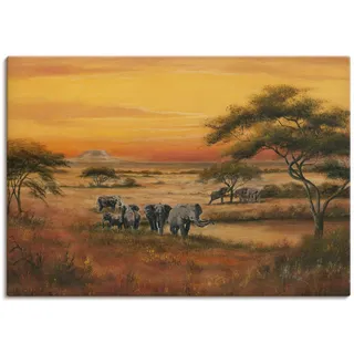 ARTland Leinwandbild, »Afrika Elefanten«, Größe: 70x50 cm