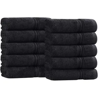 Superior NS Towel Parent Handtuch-Set, Baumwolle, Schwarz, Washcloth (10-Pack), 10
