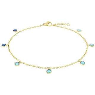 Amor "2036447", mit Zirkonia (synth.), gelbgoldfarben, blau, blau),