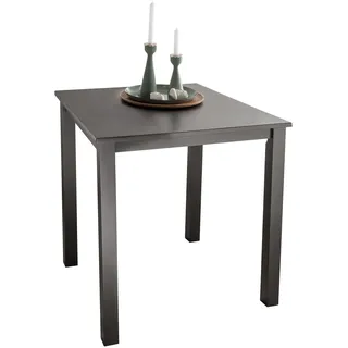 Woodroom Esstisch Kota 70x70 cm – Massivholz Hevea, lackiert, Farbe Schwarz – Kleiner Küchentisch, Esszimmertisch, platzsparend, stabil & pflegeleicht