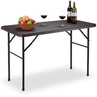 Relaxdays Gartentisch 60 x 120 x 74 cm Braun
