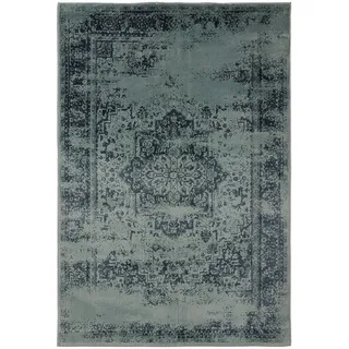 benuta Vintage-Teppich Suki 60/120 cm , Türkis , Kunststoff , Vintage , Rechteckig , 60x120 cm , Oeko-Tex® Standard 100 , für Fußbodenheizung geeignet, in verschiedenen Größen erhältlich, pflegeleicht , Teppiche und Böden, Teppiche, Vintageteppiche