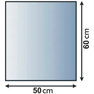 Lienbacher Glasbodenplatte 6 mm 50 x 60 cm Viereck Platte Ofen Glas