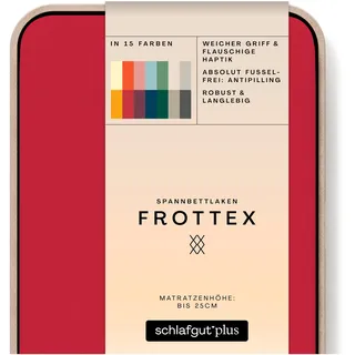 Schlafgut Spannbettlaken »Frottex«, 100% Frottee, rot