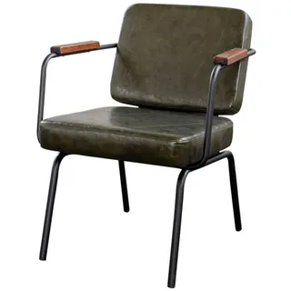 KAWOLA Esszimmerstuhl VISU Stuhl Kunstleder grün