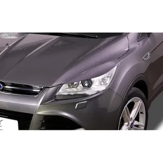 RDX Racedesign Scheinwerferblenden kompatibel mit Ford Kuga II (DM2) exkl. Facelift 2013-2016 (ABS), Unlackiert