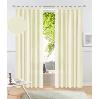 MY HOME »Raja« Schlaufen 2 Stk. tlg. 2er-Set, Bestseller, einfarbig, modern, pflegeleichte Mikrofaser