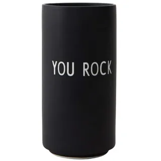 Design Letters Lieblingsvase You Rock | Abitur 2026 Geschenk | Mutmacher Geschenk, Prüfung Geschenk, Abitur Geschenke | Skandinavische Deko Vase für Wohnzimmer & Büro | Blumenvase für Trockenblumen