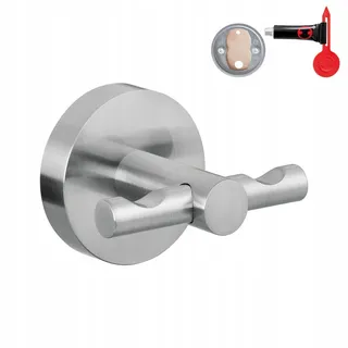 Tesa MOON Handtuchhaken 2-armig Silber