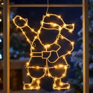 LED Weihnachts Fenster Silhouette XXL - Motiv: Nikolaus