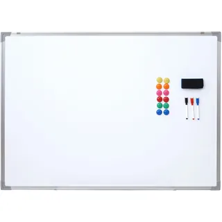 Mendler Whiteboard HWC-C84, Magnettafel Memoboard Pinnwand, inkl. Zubehör ~ 110x80cm