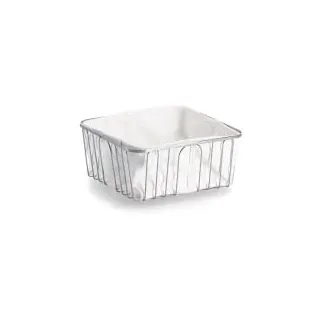 Zeller Brotkorb Metall/Baumwolle Silber