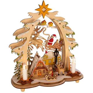 Kurt S. Adler Kurt Adler LED-Dorfhaus, 26 cm, batteriebetrieben, Mehrfarbig