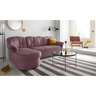 DOMO collection Eckcouch Kunstleder 2-Sitzer Lila