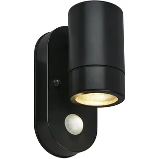 Briloner - Wandleuchte Aussen mit Bewegungsmelder, IP54 Spritzwasser- Staubschutz, 30 Sek. Timer, Aussenlampe, Wandlampe, Außenleuchte, 15x7x9,5 cm, Schwarz