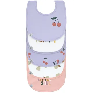 Lässig Baby Kleinkind Lätzchen Set (5 St.) Klettverschluss Baumwolle wasserdicht/Value Pack Bib Happy Fruits Cherry