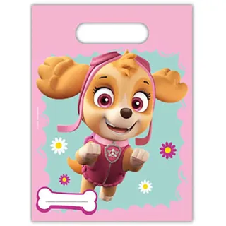 Procos 90280 - Partytüten Paw Patrol, Skye & Everest, 6 Stück, Größe 16,5 x 22,5 cm, Tüten, Taschen, Geschenke, Give-Away, Helden auf vier Pfoten, Hunde, Party, Dekoration