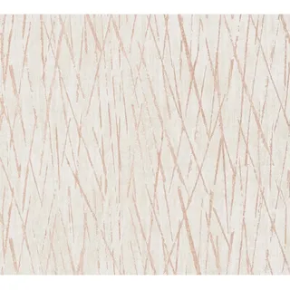 Vliestapete Muster Glänzend Strukturiert Metallic Creme FSC®