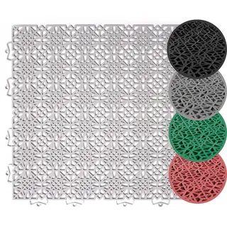 Andiamo Kunststoff-Fliesen »Terrassenfliesen Terra Sol, Made in Swiss« Packung, 7 Stk. tlg. Outdoor Klickfliesen, 38x38 cm, Set mit 1 qm, 2 qm, 5 qm, UV-beständig, grau