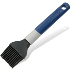 Tasty Silikon-Brat- und Backpinsel – Dein flexibler Küchenhelfer mit Soft-Touch-Griff, Temperaturbeständig bis +230°C, Grau/Blau, 20x5cm