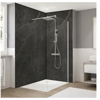 Raumdusche Breuer Via 1000x1900 mm Echtglas chrom mit schmutzabweisender Glasbes