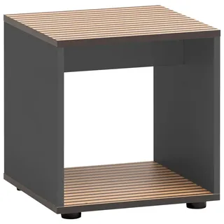 Stylife Badhocker , Anthrazit, Eichefarben , Holzwerkstoff , 40x42x40 cm , Made in Germany , freistehend, ohne Armlehne, ohne Rückenlehne , Badezimmer, Badezimmerausstattung, Badhocker & Duschhocker