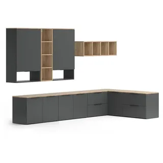 Vicco Wohnwand Wido Anthrazit 9 Teile, Model 49804 - Dunkelgrau