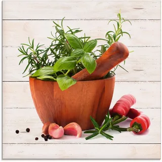 Artland Glasbild »Frische Kräuter und Gewürze« Arrangements 1 Stk. tlg. in verschiedenen Größen, beige