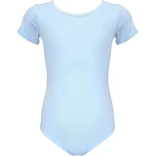 AQUARTI Turnanzug "Body Mädchen Kurzarm Ballettanzug Einfarbig", hellblau