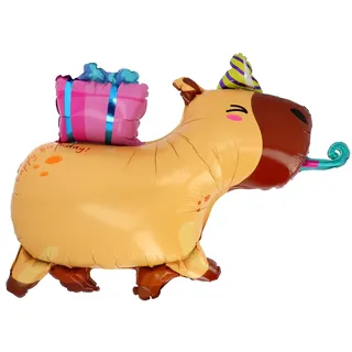 Folat 27700 Folienballon Kawaii Capybara Geburtstag Folienballon – Form – Capybara – 69 x 50 cm Aufblasbar Dekoration Geburtstag Party