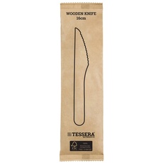 Tessera Bio Products QA122BWFSC Holzmesser, 1/1 Verpackt, Naturfarbe, 16cm Länge, 100 Stück